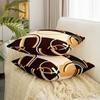 Erosebridal Modern Geometric Throw Pillow Cover 24x24 Brown Black Stripes Cushion Cover for Lumbar Support Bedroom Retro Circle Swirls Pillow Cover Abstract Texture Decorative Accent Pillow Case view 3