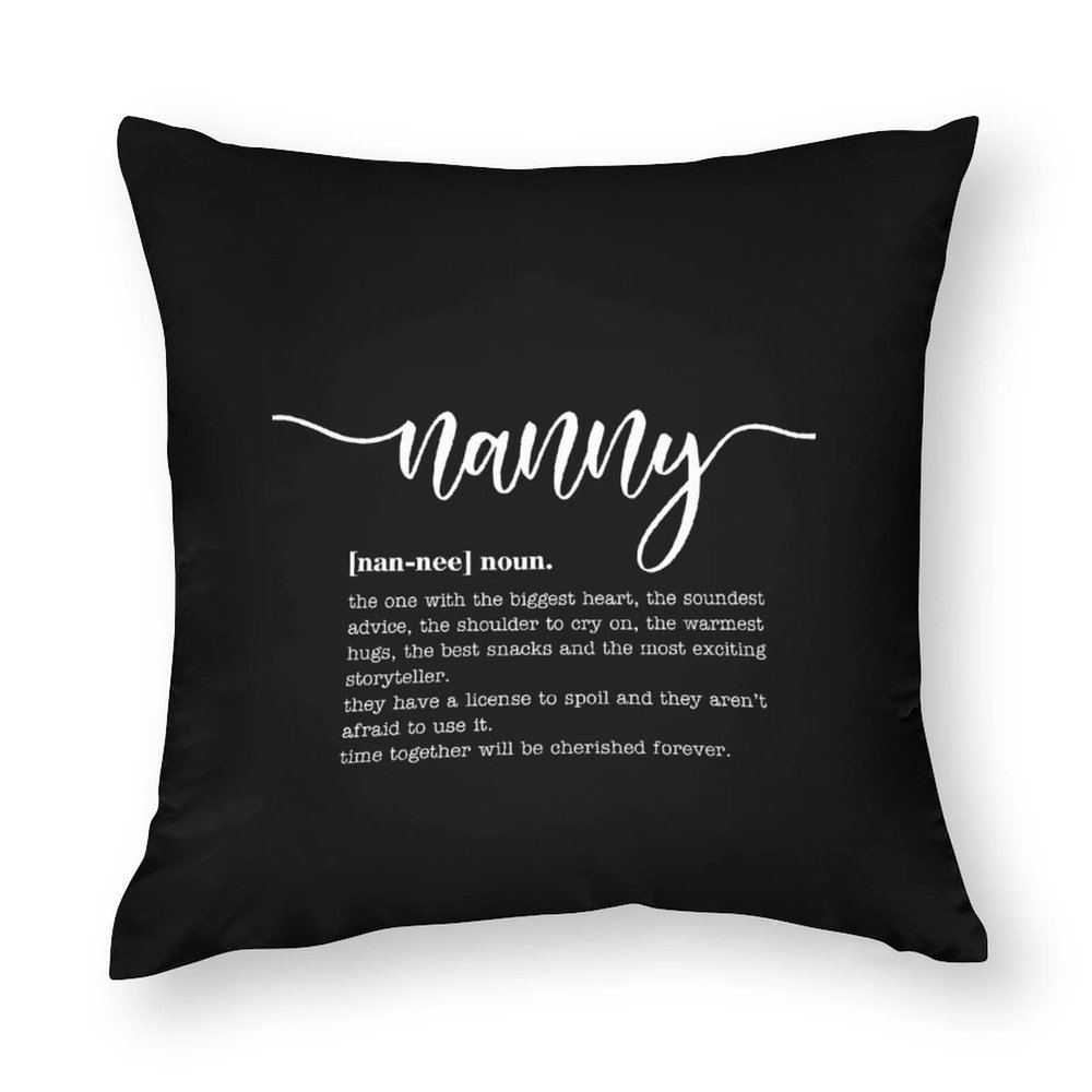 TiuKiu NannyThrow Pillow Cover Nanny Definition Decorative Pillowcase Cushion Case for Couch Bedroom Car 32"x32"