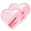 Dulousia Pink Heart Shaped Paper Plates - Wedding Engagement Valentines Day Party Supplies, Disposable Plates Bridal Shower, Baby Shower, Mothers Day, Birthday Party Decorations, 9in 24pcs view 1