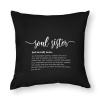 TiuKiu Throw Pillow Covers 16"x16" Soul Sister Definition Rustic Decorative Square Throw Pillow Covers Soul Sister Cushion Case for Sofa Couch Farmhouse Home Decoration view 1