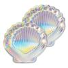 Dulousia Seashell Paper Plates, Mermaid Party Supplies, Glitter Iridescent Disposable Plates for Wedding, Bridal Shower, Baby Shower, Mothers Day, Birthday Party Decorations, 9in 24count view 1