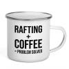 Adventure Camper Mug 12oz - Rafting + Coffee - Rafts for Fishing Canoe Wheels Kayak Rail Boat Floating Nature Lover Explorer view 1