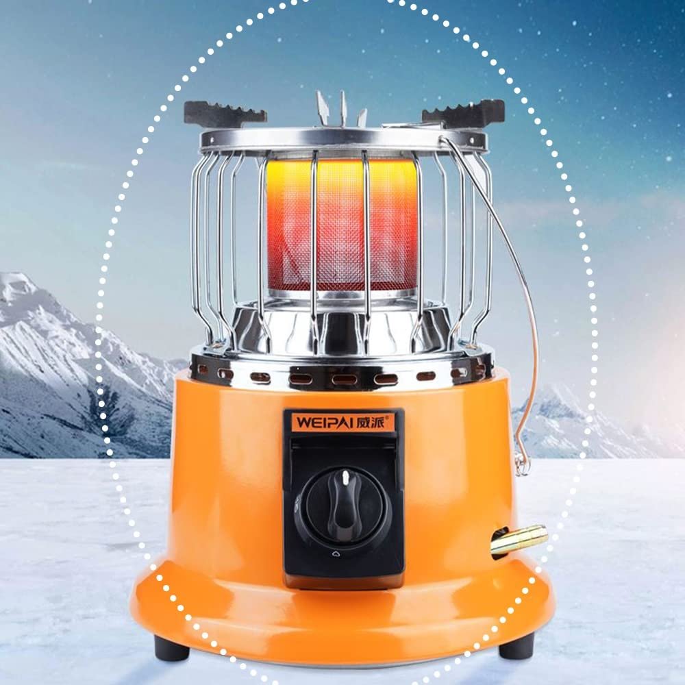 WEBUP Portable Propane Heater 2 in 1 Gas Heater & Stove Natural Gas Heater for Indoor Use Included Hose Kit Tent Heaters Fr for Backpacking Hiking Hunting