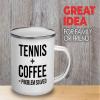 Sports Camper Mug 12oz - Tennis + Coffee - Mini Tennis Balls Racket Hopper Backpack Softball Coach view 2