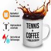 Sports Camper Mug 12oz - Tennis + Coffee - Mini Tennis Balls Racket Hopper Backpack Softball Coach view 4