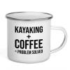 Adventure Camper Mug 12oz - Kayaking + Coffee - Pro Kayak Explorer Boat Adult Canoe Paddle Lake Lover Nature view 1