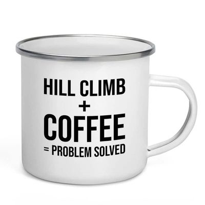 Adventure Camper Mug 12oz - Hill Climbing + Coffee - Hiking Woods Adventure Explorer Travel Outdoor Camping Mountaineering