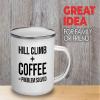 Adventure Camper Mug 12oz - Hill Climbing + Coffee - Hiking Woods Adventure Explorer Travel Outdoor Camping Mountaineering view 2