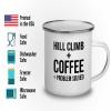 Adventure Camper Mug 12oz - Hill Climbing + Coffee - Hiking Woods Adventure Explorer Travel Outdoor Camping Mountaineering view 3