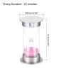 PATIKIL 20 Minute Sand Timer, Sandy Clock with Plastic Cover Count Down Sand Glass for Games, Kitchen, Party Favors DIY Decoration, Pink Sands view 2