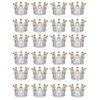 BTGLLAS Set of 24 Crown Glass Tealight Candle Holder,Votive Candle Holders for Wedding, Party, Home Decoration, Jewelry Storage Tray (Glass, Gold24Pcs) view 1