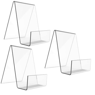 3pcs Acrylic Book Stand Multi-Functional Magazine Display Stands for Organized Desktop Stylish Book Racks for Home Office and School Use