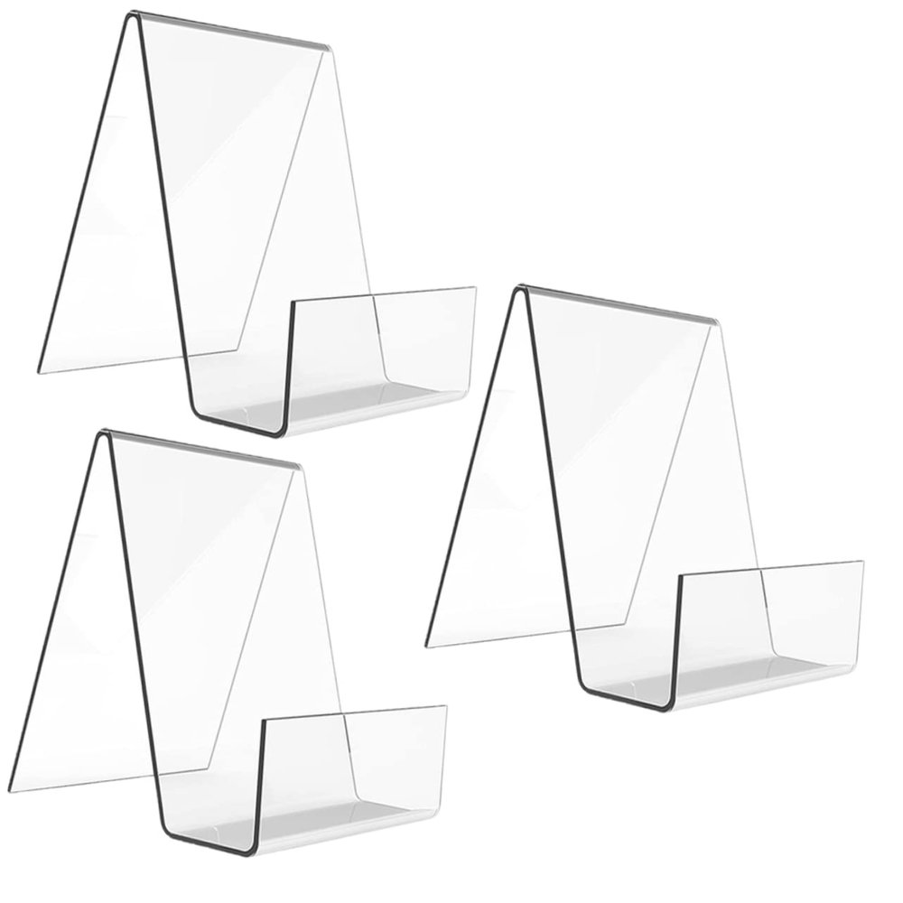 3pcs Acrylic Book Stand Multi-Functional Magazine Display Stands for Organized Desktop Stylish Book Racks for Home Office and School Use