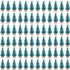 EVINIS 72 Pcs Mini Artificial Christmas Sisal Snow Trees with Wood Base, Blue-Green view 1