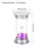 PATIKIL 25 Minute Sand Timer, Sandy Clock with Plastic Cover Count Down Sand Glass for Games, Kitchen, Party Favors DIY Decoration, Purple Sands view 2