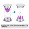 PATIKIL 25 Minute Sand Timer, Sandy Clock with Plastic Cover Count Down Sand Glass for Games, Kitchen, Party Favors DIY Decoration, Purple Sands view 4