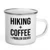Adventure Camper Mug 12oz - Hiking + Coffee - Hiking Woods Adventure Explorer Travel Outdoor Camping view 1