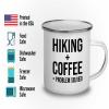 Adventure Camper Mug 12oz - Hiking + Coffee - Hiking Woods Adventure Explorer Travel Outdoor Camping view 3