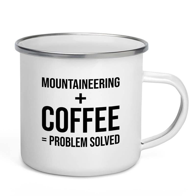 Adventure Camper Mug 12oz - Mountaineering + Coffee - Hiking Woods Adventure Explorer Travel Outdoor Camping
