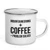Adventure Camper Mug 12oz - Mountaineering + Coffee - Hiking Woods Adventure Explorer Travel Outdoor Camping view 1