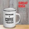 Adventure Camper Mug 12oz - Mountaineering + Coffee - Hiking Woods Adventure Explorer Travel Outdoor Camping view 2