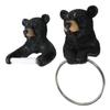 Ebros Gift Rustic Western Cozy Cabin Lodge Forest Black Bear Toilet Paper and Hand Towel Holder Set of 2 Whimsical Bears Figurines Bathroom Vanity Power Room Decor Accessories view 4