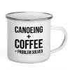 Adventure Camper Mug 12oz - Canoeing + Coffee - Lakehouse Canoe Backpacker Fisher Wooden Canoe Paddle Floats for Lakes Explorer view 1