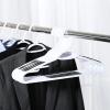 30 Pack Bendable Plastic Hangers Light-Weight Non-Slip Clothes/Suit Hangers(Black) view 2