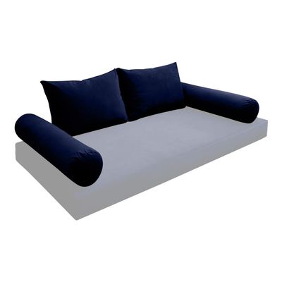 Cover ONLY Model V1 Full Velvet Knife Edge Indoor Daybed Cushion Bolster - AD373
