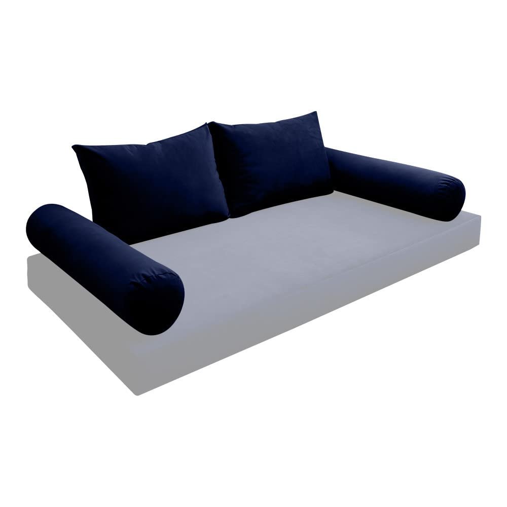 Cover ONLY Model V1 Full Velvet Knife Edge Indoor Daybed Cushion Bolster - AD373
