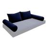 Cover ONLY Model V1 Full Velvet Knife Edge Indoor Daybed Cushion Bolster - AD373 view 1