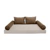 Cover ONLY Model V1 Full Velvet Contrast Indoor Daybed Cushion Bolster - AD308 view 2