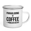 Adventure Camper Mug 12oz - Paragliding + Coffee - Hiking Woods Adventure Explorer Travel Outdoor Camping Mountaineering view 1
