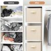 STORAGE MANIAC Storage Cubes, 11 Inch Collapsible Storage Bins with Handles, 6 Pack Fabric Foldable Bins for Organization, Durable Storage Bins for Closet, Shelves, Offices, Toys, Beige view 4