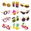 Qunonaty Funny Luau Donut Party Sunglasses - 12 Pack Novelty Glasses Tropical Fancy Party Glasses Masks, Funny Photo Booth Props for Summer Themed Party Supplies Pizza Ice Cream Fruit Fun Sunglasses view 1