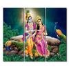 TUMOVO Wall Art for Living Room India Religious Culture Paintings on Canvas Radha Krishna Pictures Modern Artwork Home Decor 3 Pieces Posters Prints Framed Stretched Ready to Hang, 42" Wx28 H view 4
