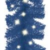 Gecheer Blue LED Christmas Garland, 32.8FT Synthetic PVC Decorative Light for Indoor Outdoor Holiday Decor view 4