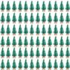 72Pcs Frosted Christmas Trees Artificial Sisal Tree with Wood Tree Base Home Decor for Party Green view 1