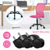 BLKMTY Home Office Chair, No Arms Small Desk Chairs, Mid Back Mesh Basic Computer Chairs Height Adjustable Small Swivel Office Chair No Armrest Rolling Swivel for Students, Pink view 4