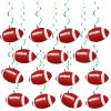24 Pieces 7.9 Inch Football Party Decorations Football Hanging Swirls Football Party Supplies Sports Whirls for Football Bowl Game Day Football Fans Club Birthday Themed Home Decorations(Football) view 1