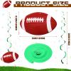 24 Pieces 7.9 Inch Football Party Decorations Football Hanging Swirls Football Party Supplies Sports Whirls for Football Bowl Game Day Football Fans Club Birthday Themed Home Decorations(Football) view 2