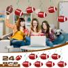 24 Pieces 7.9 Inch Football Party Decorations Football Hanging Swirls Football Party Supplies Sports Whirls for Football Bowl Game Day Football Fans Club Birthday Themed Home Decorations(Football) view 4