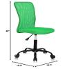 BLKMTY Home Office Chair, No Arms Small Desk Chairs, Mid Back Mesh Basic Computer Chairs Height Adjustable Small Swivel Office Chair No Armrest Rolling Swivel for Students, Green view 2