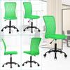 BLKMTY Home Office Chair, No Arms Small Desk Chairs, Mid Back Mesh Basic Computer Chairs Height Adjustable Small Swivel Office Chair No Armrest Rolling Swivel for Students, Green view 3