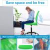 BLKMTY Home Office Chair, No Arms Small Desk Chairs, Mid Back Mesh Basic Computer Chairs Height Adjustable Small Swivel Office Chair No Armrest Rolling Swivel for Students, Green view 4