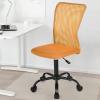 BLKMTY Home Office Chair, No Arms Small Desk Chairs, Mid Back Mesh Basic Computer Chairs Height Adjustable Small Swivel Office Chair No Armrest Rolling Swivel for Students, Orange view 1