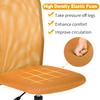 BLKMTY Home Office Chair, No Arms Small Desk Chairs, Mid Back Mesh Basic Computer Chairs Height Adjustable Small Swivel Office Chair No Armrest Rolling Swivel for Students, Orange view 3