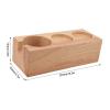 58/51mm,53/54mm Coffee Tamper Stand Wood Material Three Hole Design,Espresso Tamper Stand Stable Base Coffee Tamper Base for Home Cafe(Original wood color) view 2