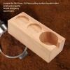 58/51mm,53/54mm Coffee Tamper Stand Wood Material Three Hole Design,Espresso Tamper Stand Stable Base Coffee Tamper Base for Home Cafe(Original wood color) view 3