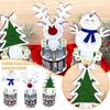 Creative Money Holder for Cash Gift, Handmade Wooden Christmas Tree Money Holder, Double Layer Cash Holders with 10 Holes for Placing Money,Christmas Unique Money Holder view 4